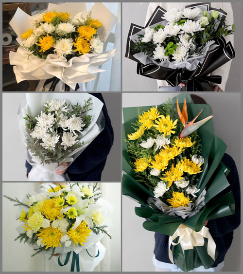 山东莱芜莱城区羊里镇白事花束代送